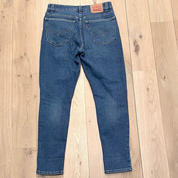 Levi's 721 Vintage High Rise Skinny Ankle Distressed Denim Jeans Blue Size 27 - Picture 10 of 16